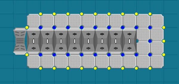 KOMPLET M-DOCK TIL BÅD 2000X5500MM GRÅ